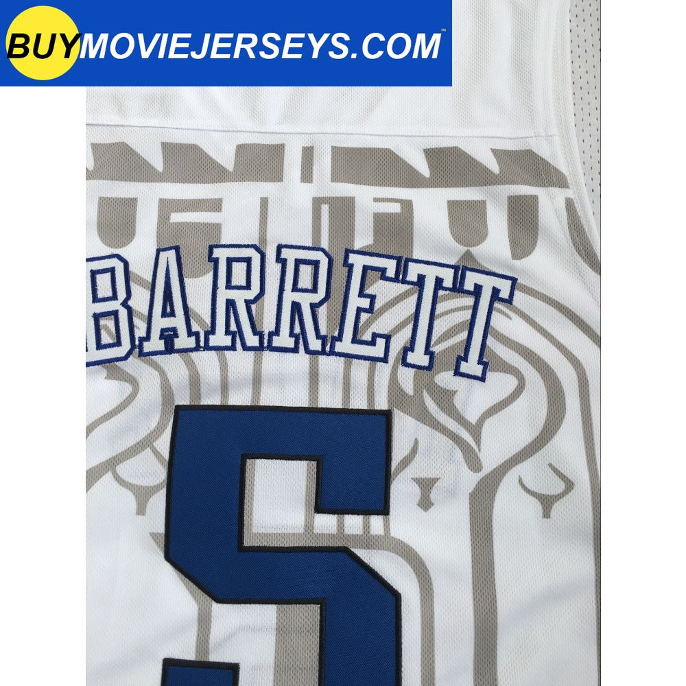 R.J. Barrett #5 Duke College Basketball Jersey -White Embroidered