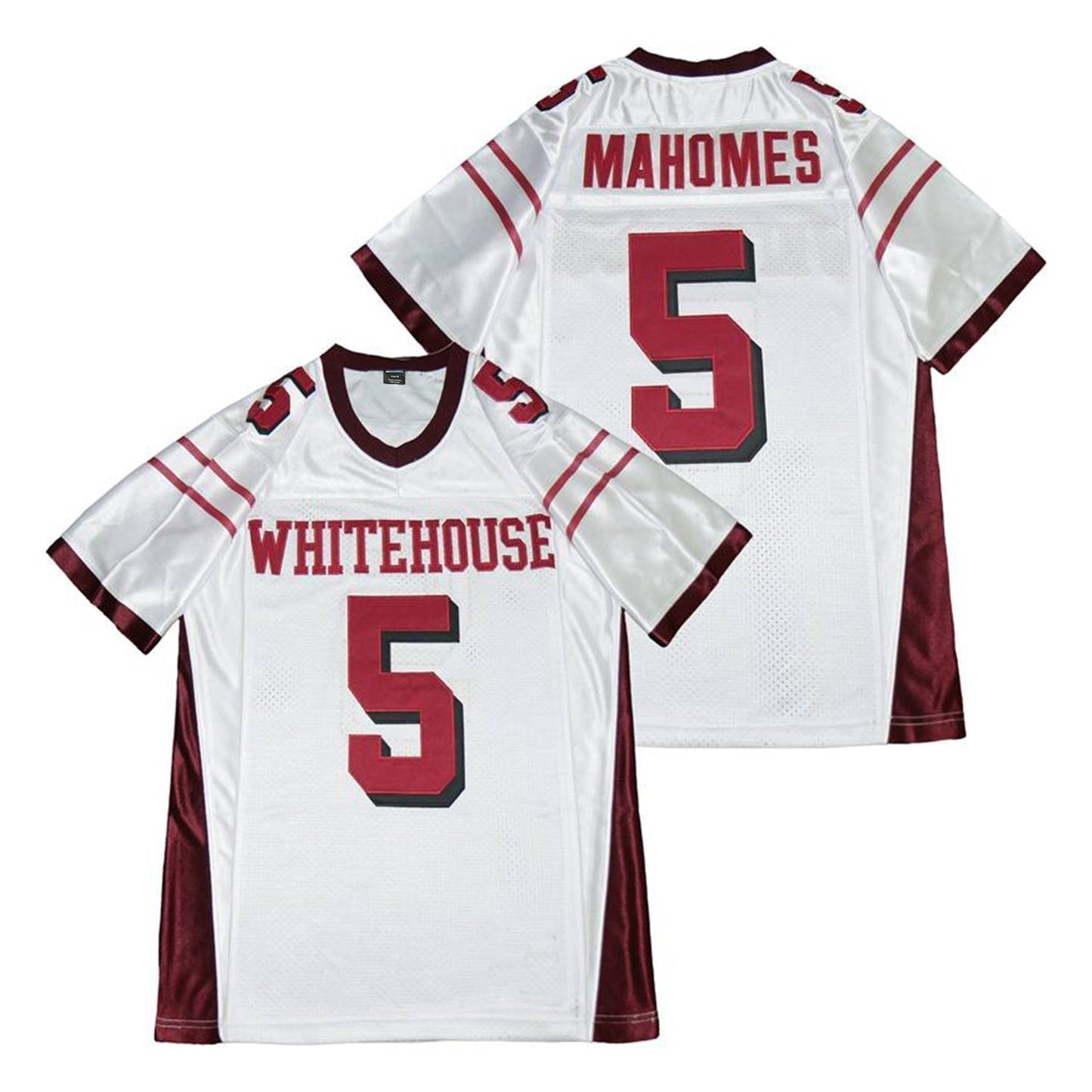 Custom PATRICK MAHOMES #5 HIGH SCHOOL FOOTBALL JERSEY - WHITE Limited Edition