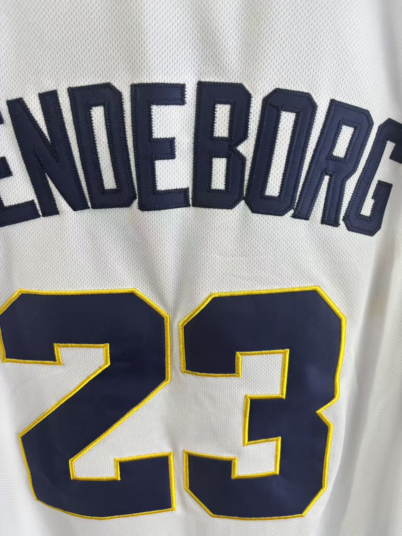 Yaxel Lendeborg #23 Michigan Basketball Jersey College Jerseys White