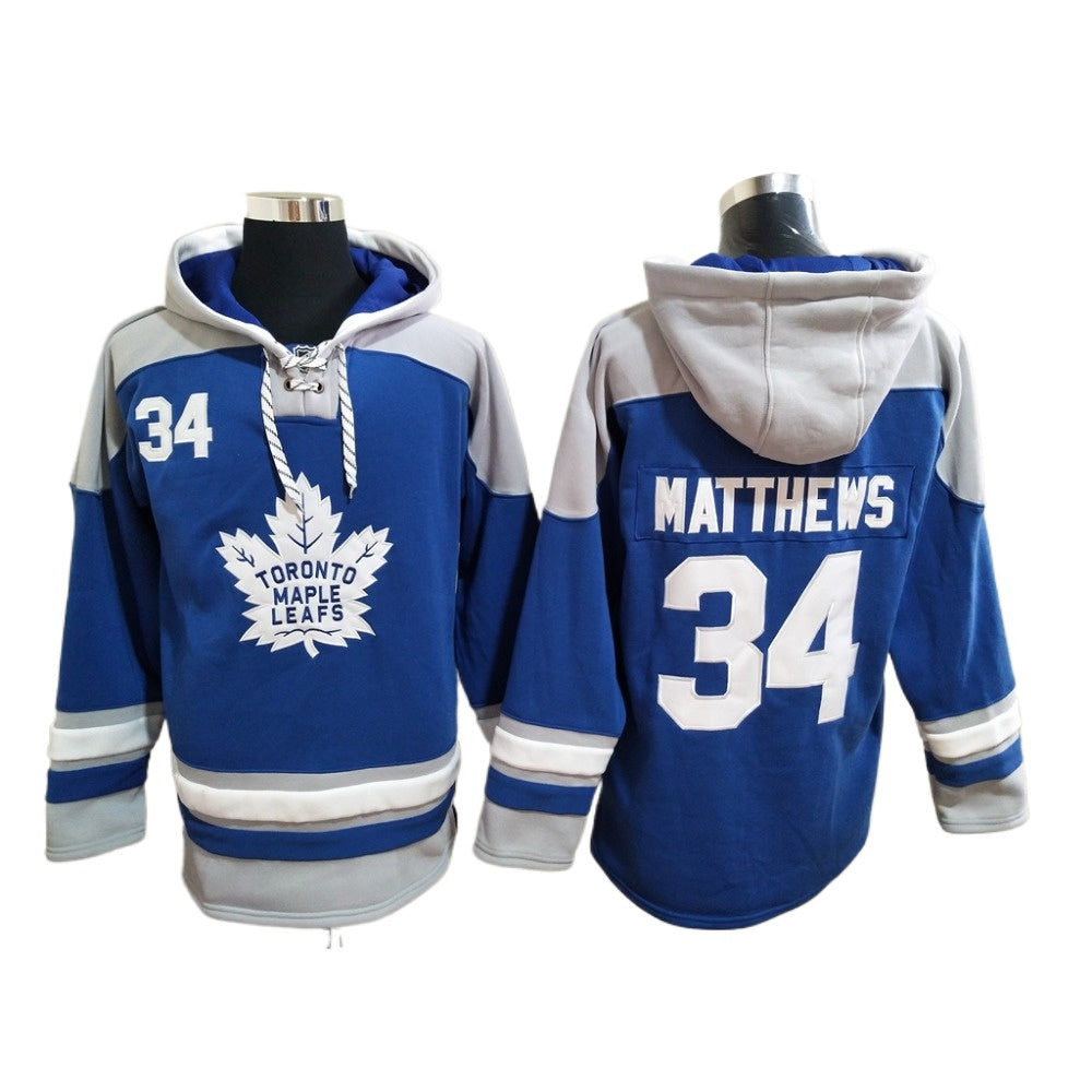 Toronto Maple Leafs Hoodie #91 Tavares #34 Matthews Men Size