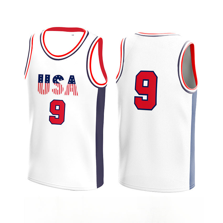 Kids Youth Classic Throwback Dream Team #9 USA Basketball Jersey