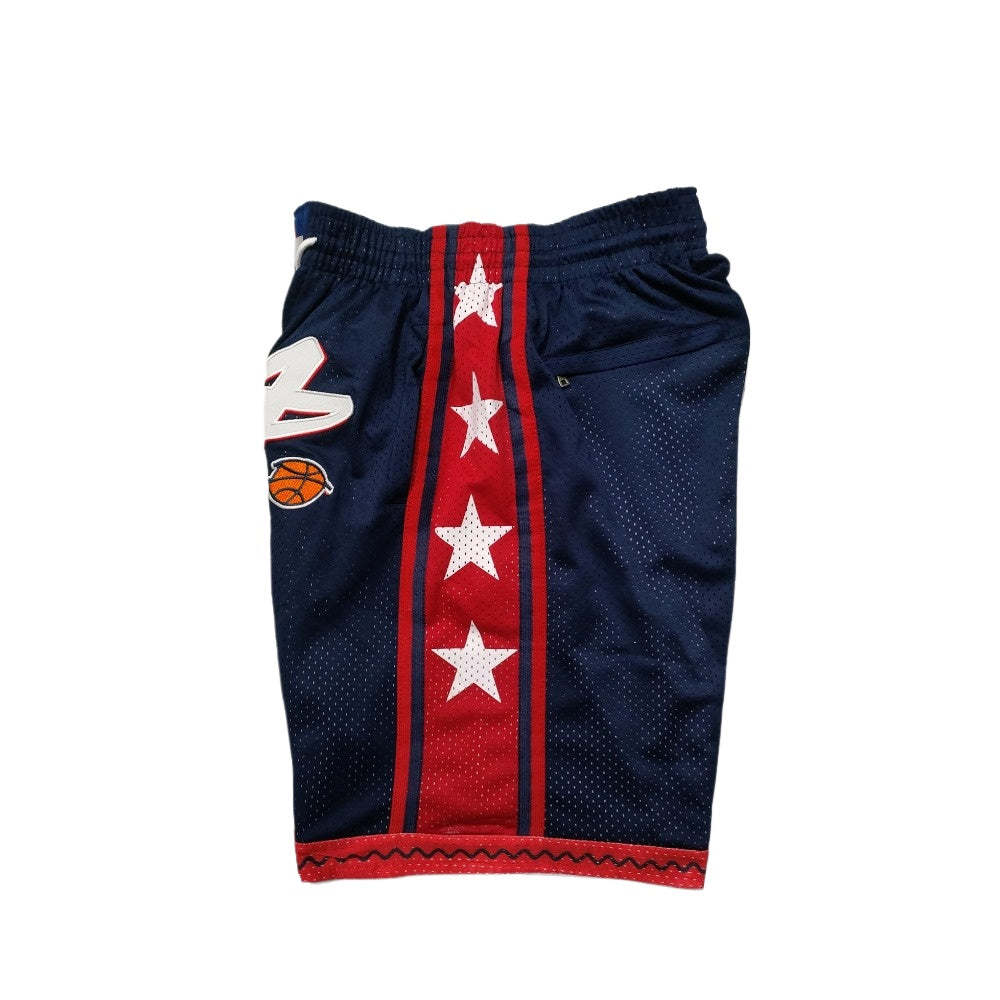 Throwback USA Dream Basketball Shorts Sports Pants with Zip Pockets