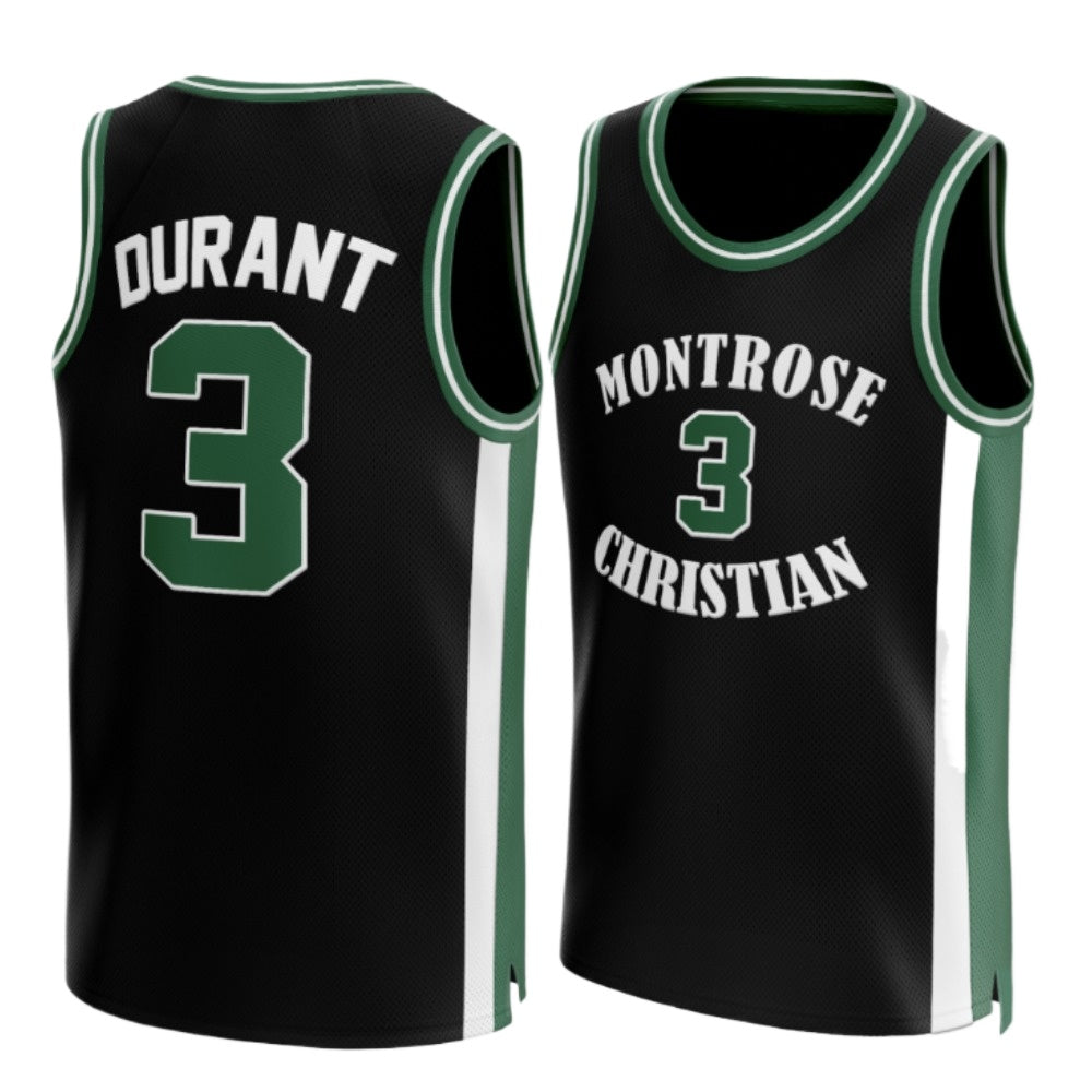Custom Kevin Durant #3 Montrose Christian High School Jersey
