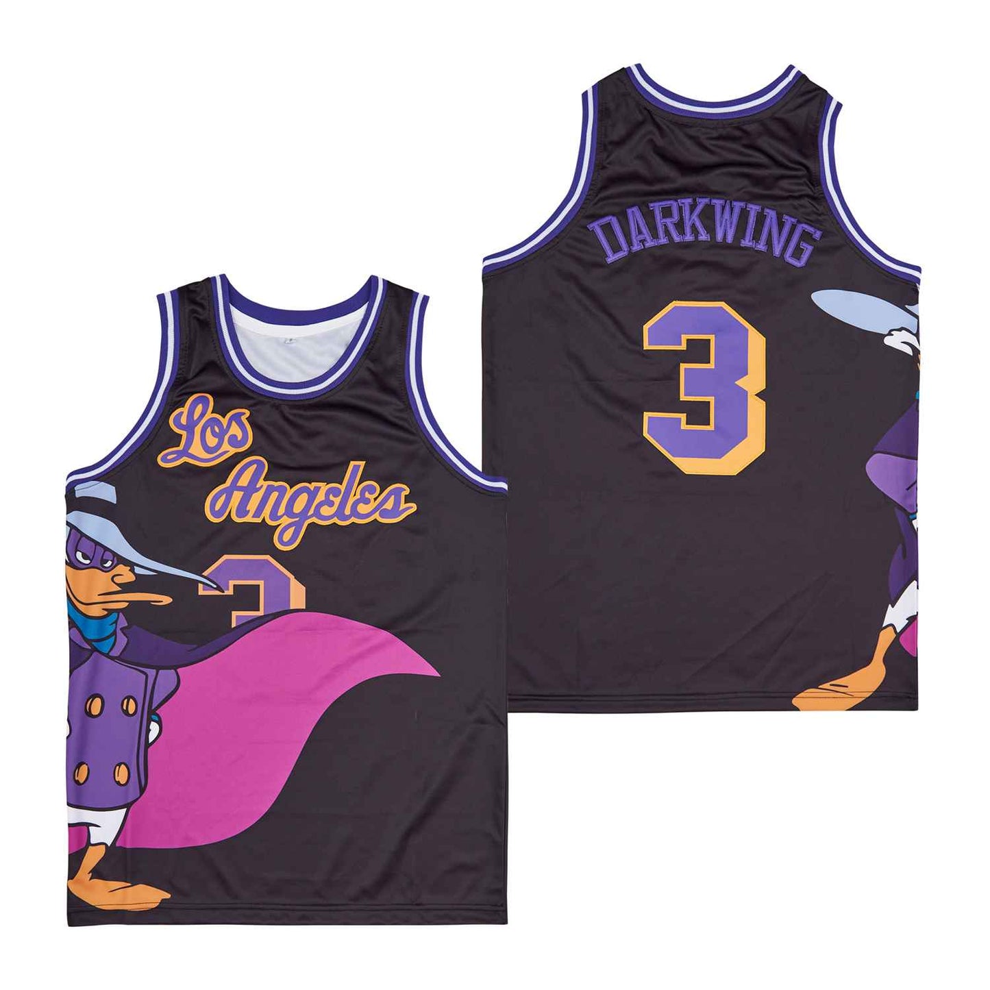 Los Angles Darkwing #3 Duck Black Color Basketball Jersey