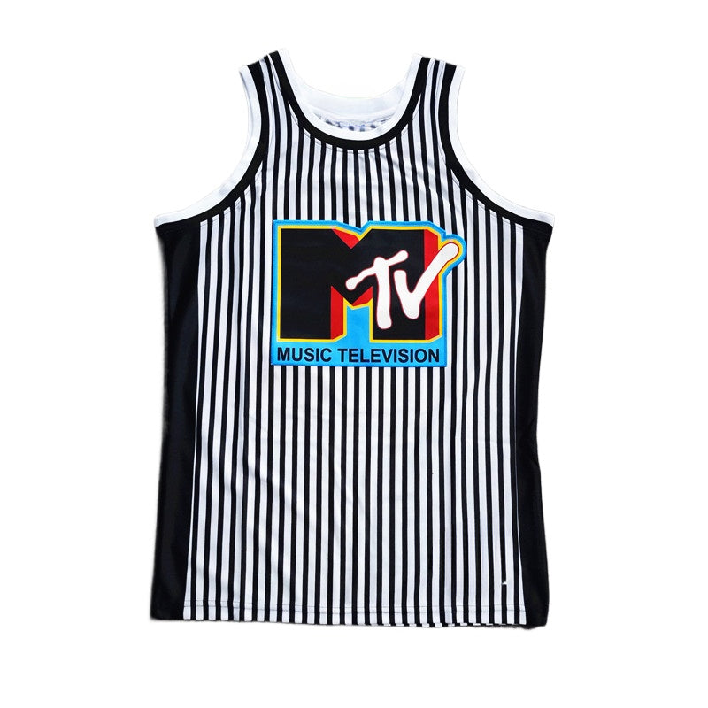 American MTV 1981 Retro Rock and Roll Basketball Jersey