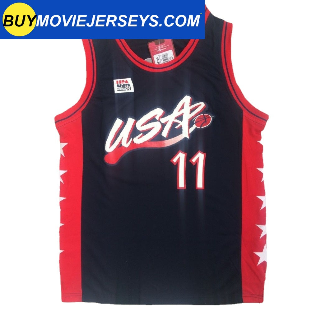 Karl Malone #11 USA Dream Team Basketball Jersey Dark Blue Color