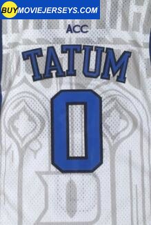 Custom Jayson Tatum #0 College Basketball Jersey- White/Black