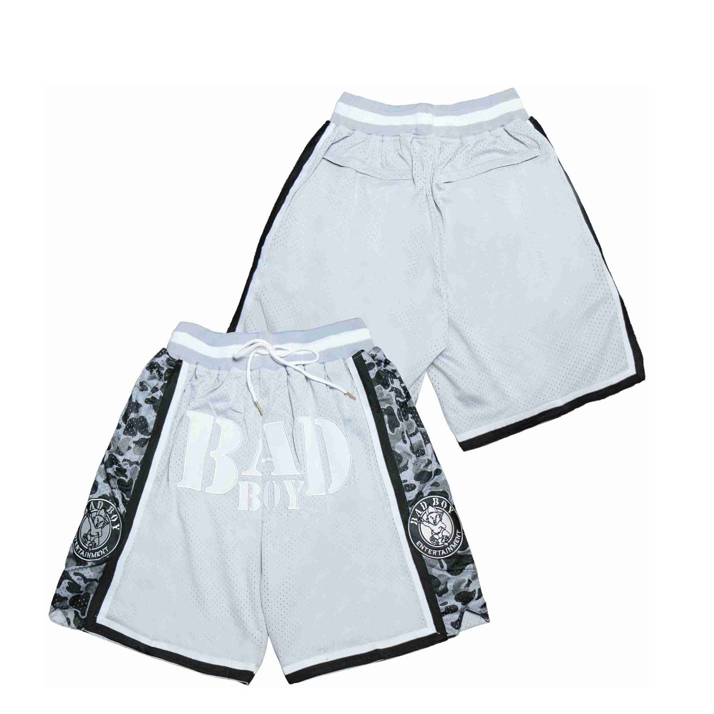BAD BOY SHINY Basketball Shorts Sports Pants with Pockets for Daily Wear