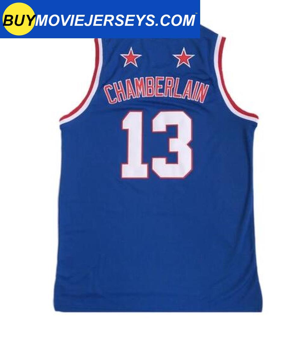 Wilt Chamberlain #13 Harlem Globetrotters Basketball Jersey – Blue