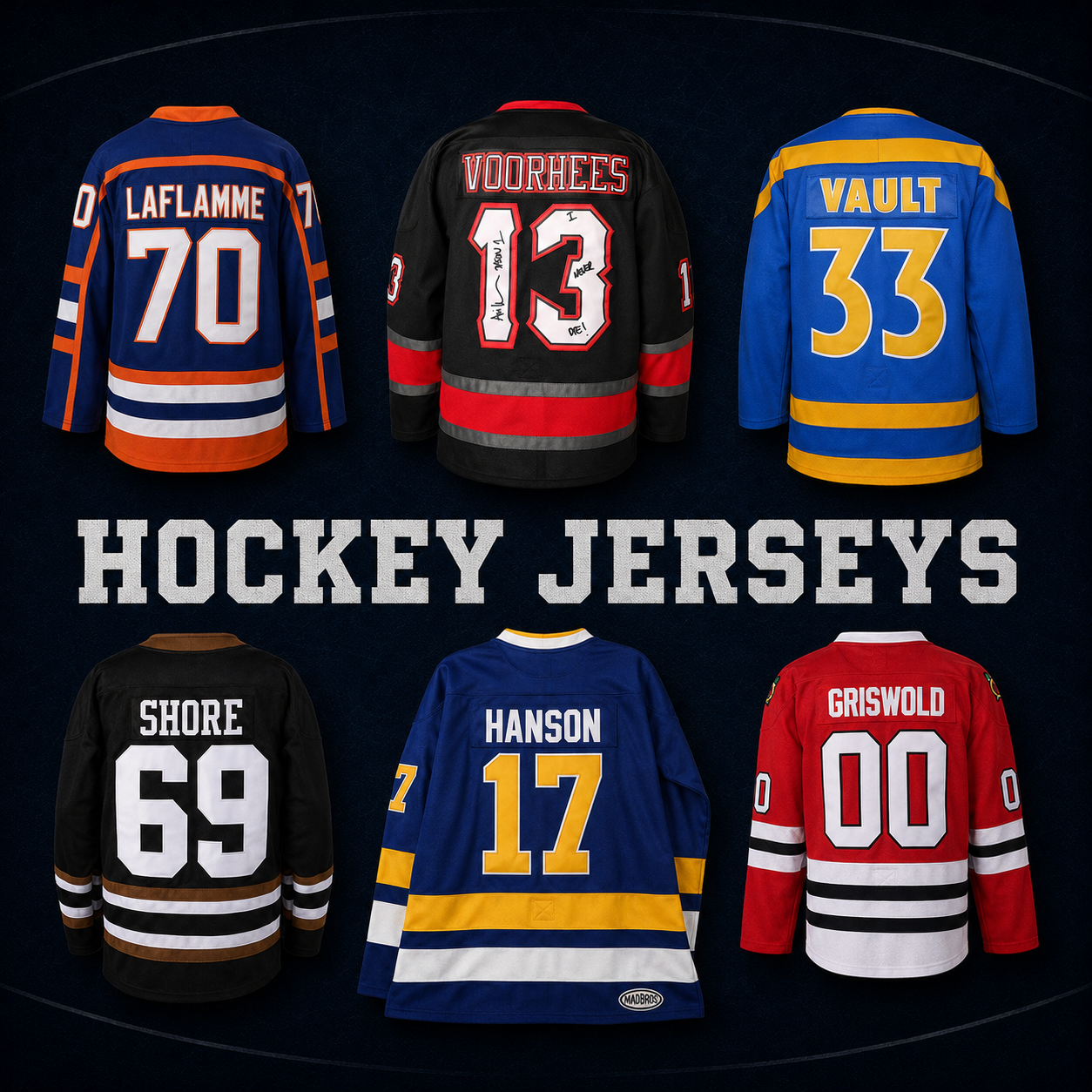 Hockey Jerseys | Movie, Retro & Custom | BuyMovieJerseys