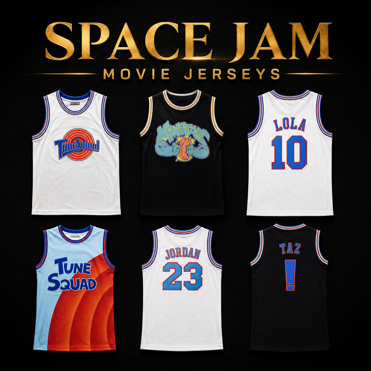 Space Jam Jerseys | Tune Squad, Monstars & Michael Jordan Throwbacks