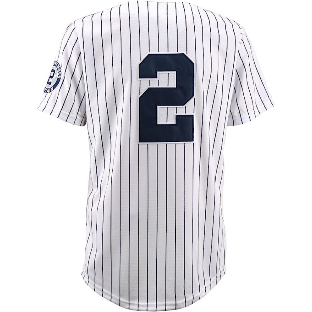 Celebrate Baseball History with Mr. November Men's #2 Jeter Retro Baseball Jersey