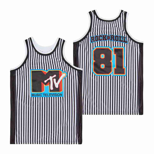 American MTV 1981 Retro Rock and Roll Basketball Jersey