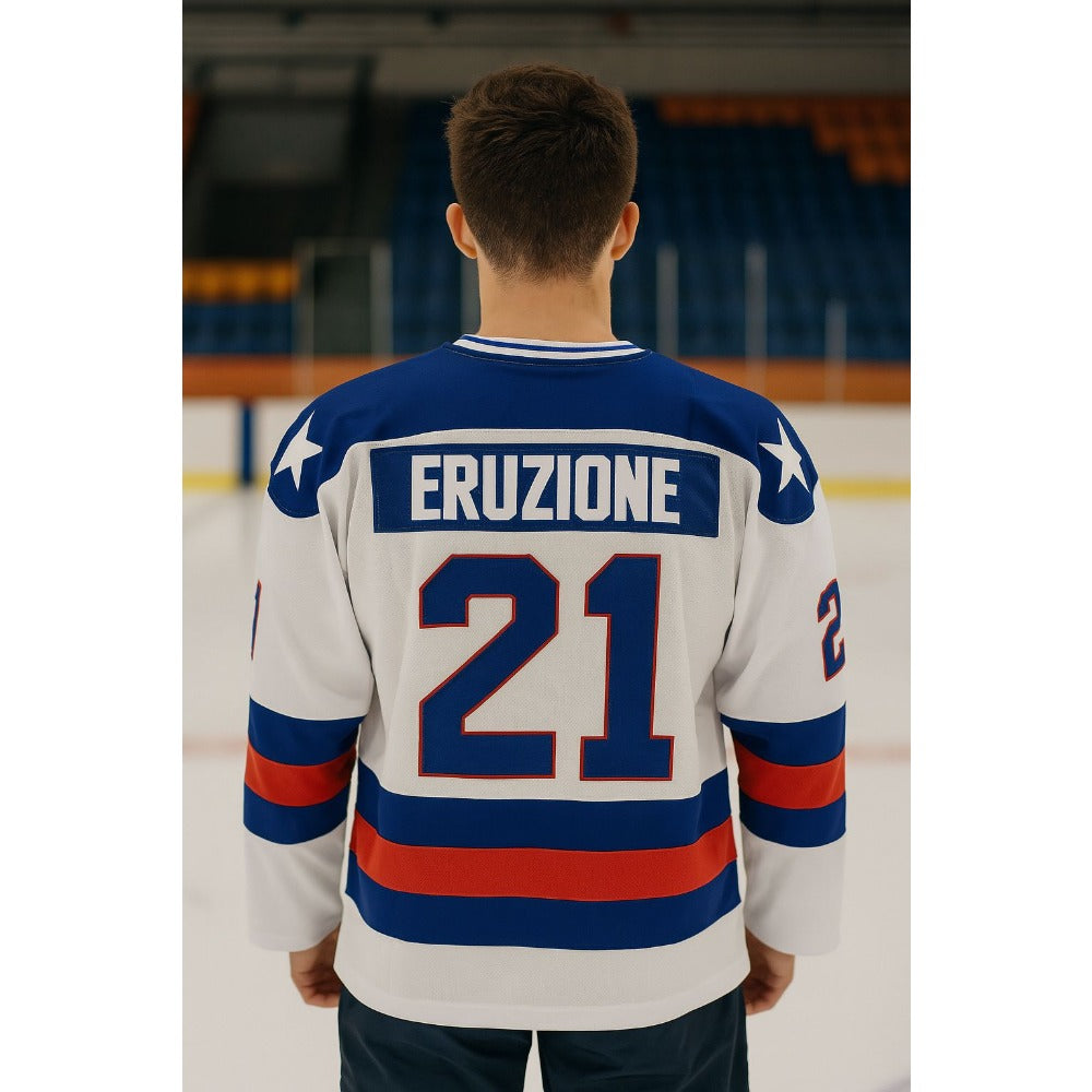 Custom 1980 USA Olympic "Miracle on Ice" Hockey Jersey – Embroidered Your Name Your Number (Blue & White)