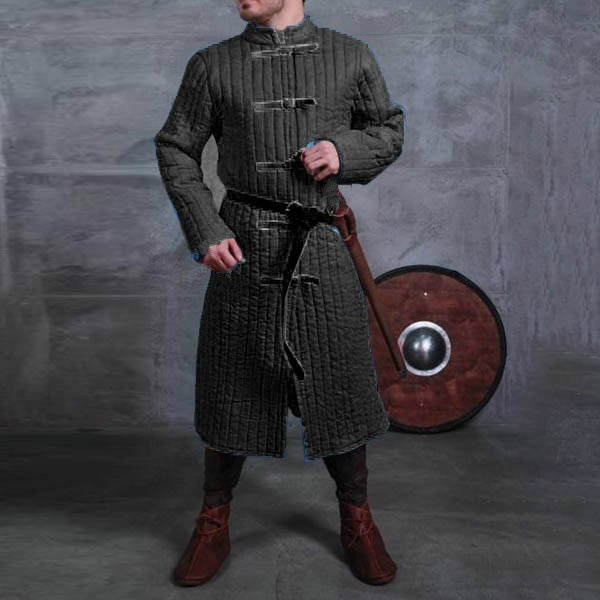 Medieval Warrior Gambeson Knights LARP Thick Padded Armor Coat Cosplay Aketon Outfit