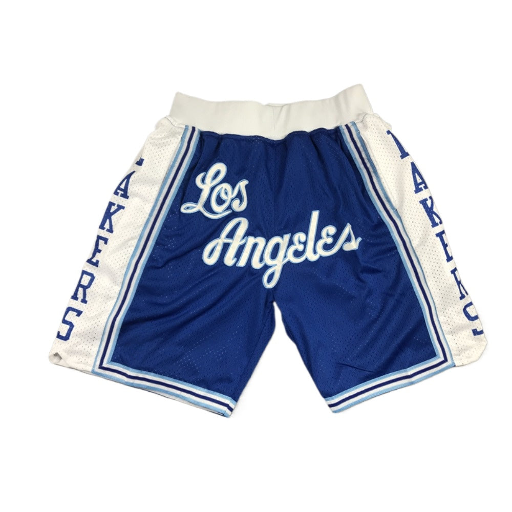 Lakers Basketball Shorts – Zip Pocket Mesh Pants for Daily Wear