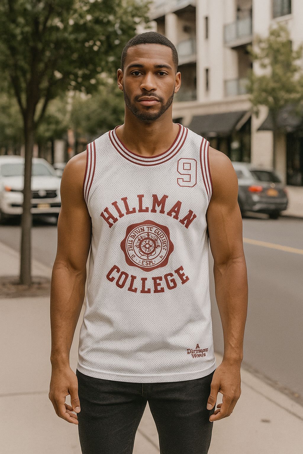 A Different World – Dwayne Wayne #9 Hillman College Basketball Jersey (White)