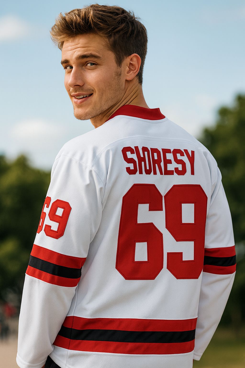 Shoresy Irish #69 Hockey Jersey – White Ice Comedy Throwback