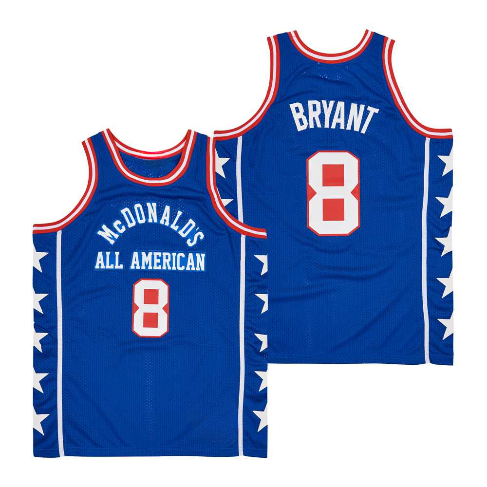 Kobe Bryant Mcdonald's All American Basketball Jersey #8Blue Color