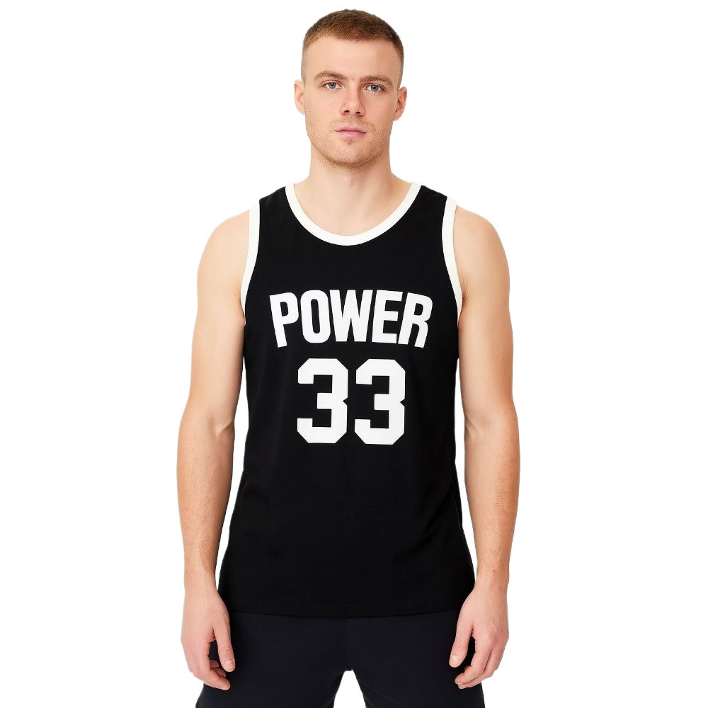 Kareem Abdul-Jabbar #33 Power High School Black Embroidered Basketball Jersey