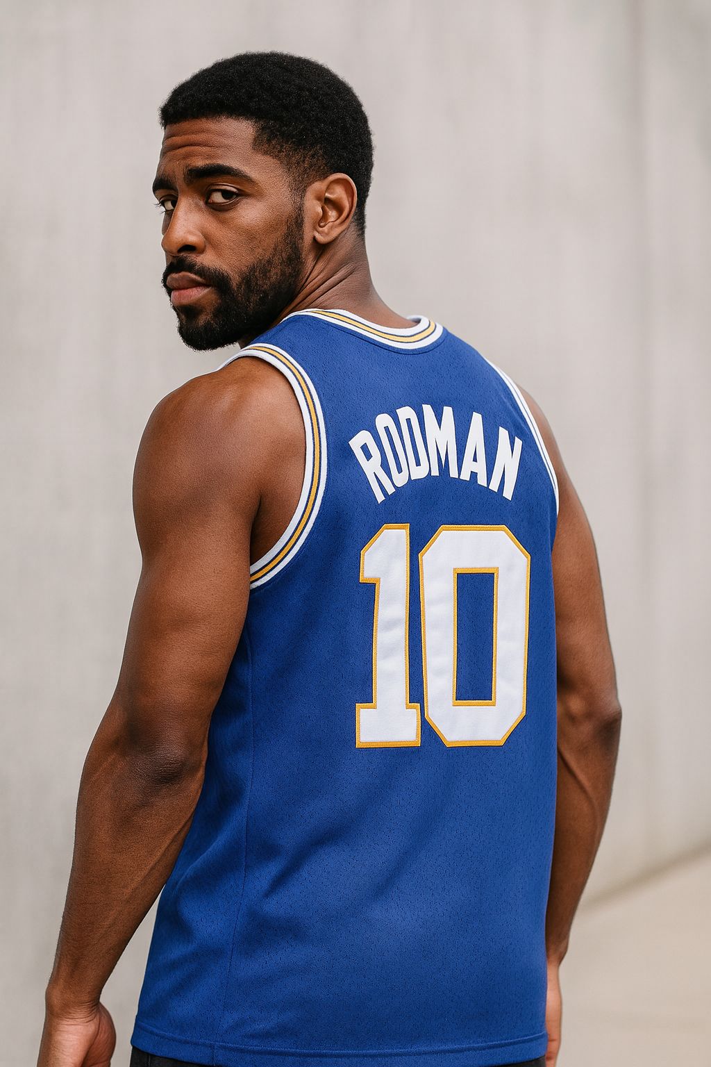 Dennis Rodman #10 Savages High School Basketball Jersey Blue