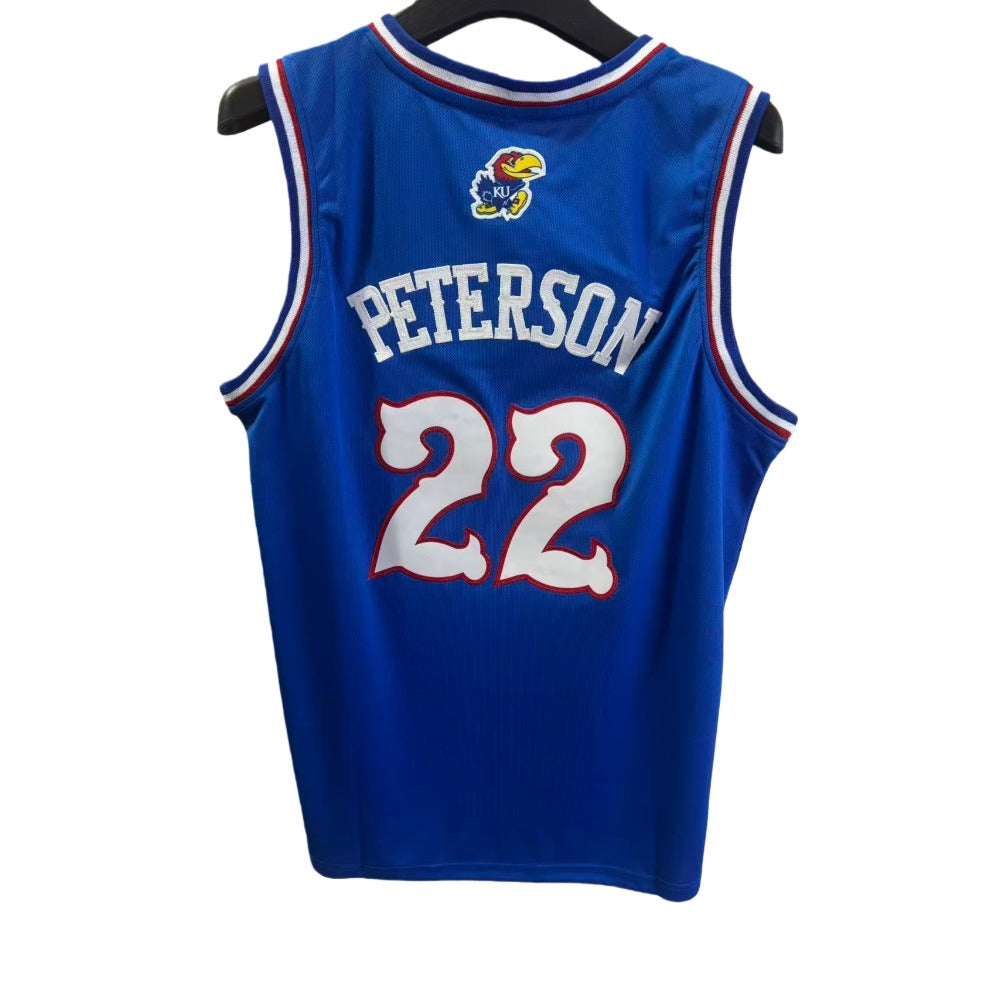 Kansas Jayhawks Darryn Peterson #22 College Basketball Jersey