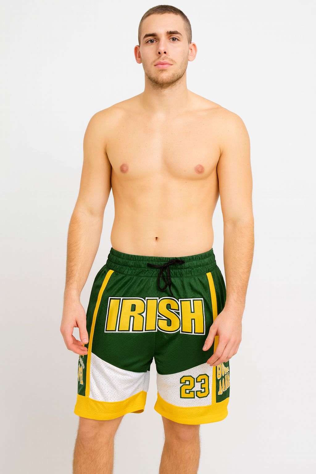 Irish Basketball Shorts James #23 Sports Pants with Pockets for Daily Wear