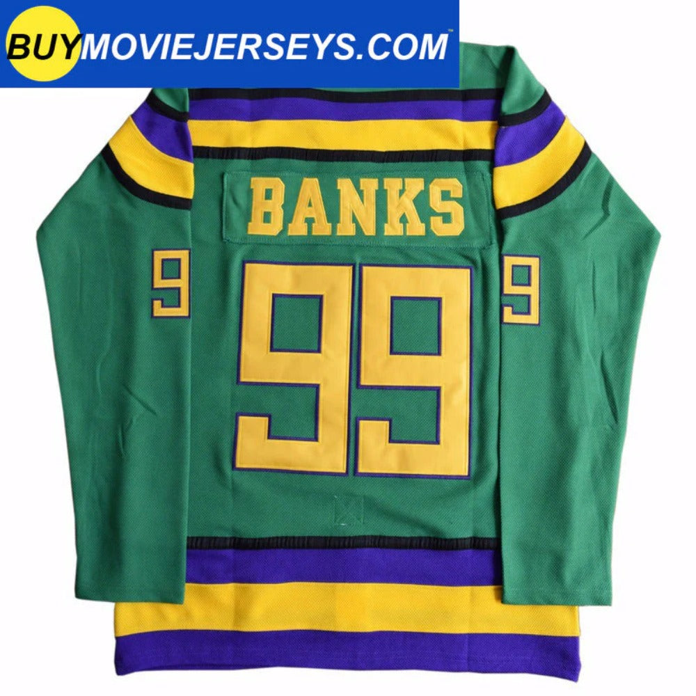 The Mighty Ducks Movie Hockey Jersey Adam Banks  # 99 Forward