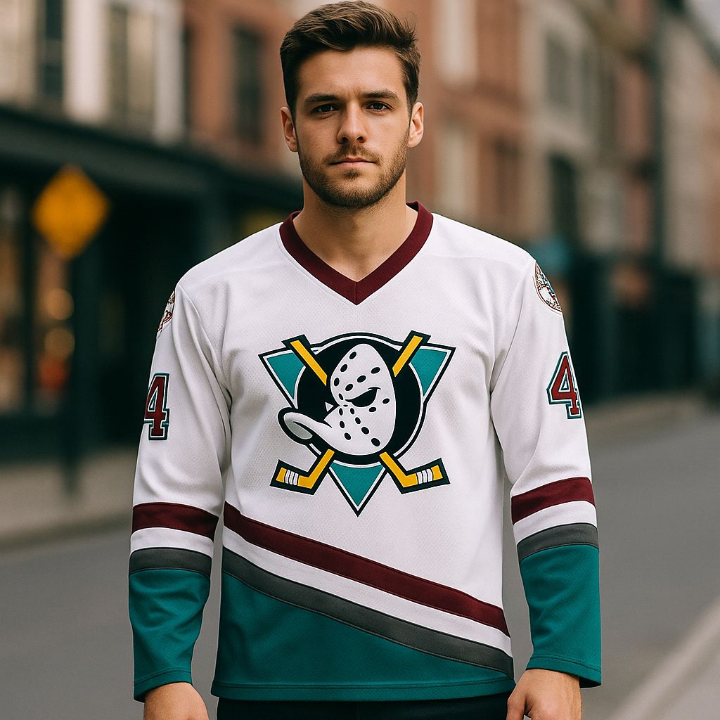 The Mighty Ducks Movie Hockey Jersey – Fulton Reed #44 Defenseman (White Color)