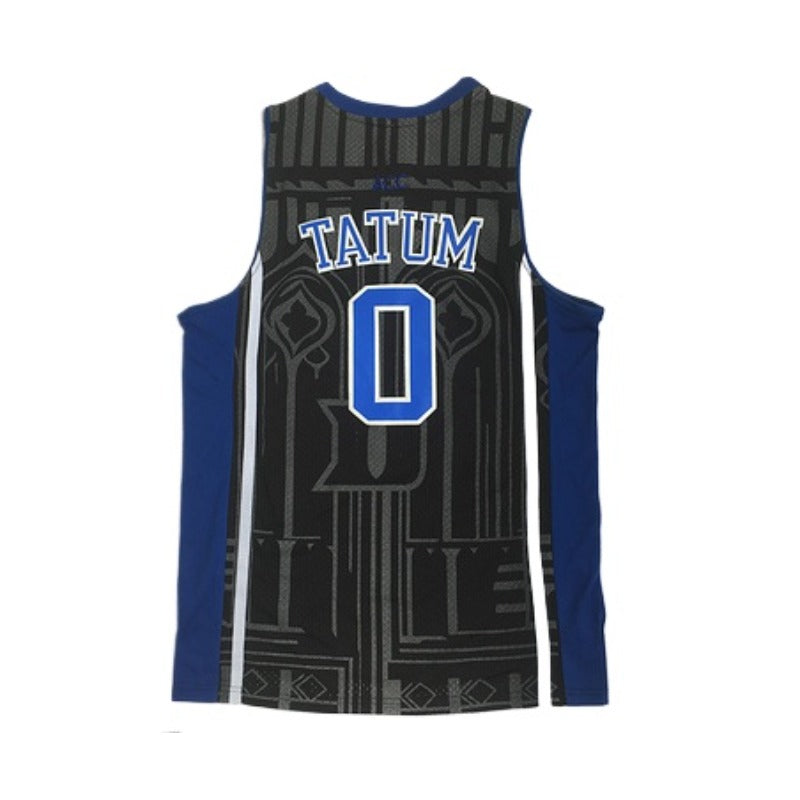 Custom Jayson Tatum #0 College Basketball Jersey- White/Black