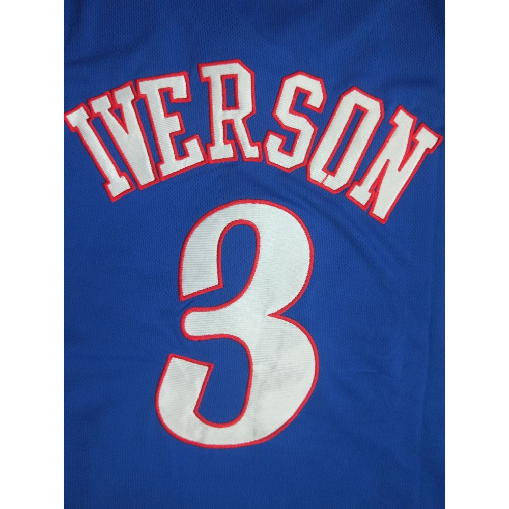 Iverson #3 Retro 76ers Breathable Basketball Jersey Pants Set Embroidery Youth Size- Adult Size