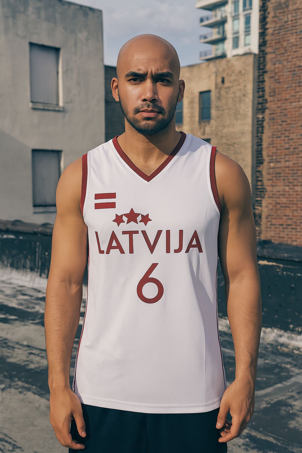 Kristaps Porzingis #6 Jersey – Latvia Basketball National Shirt