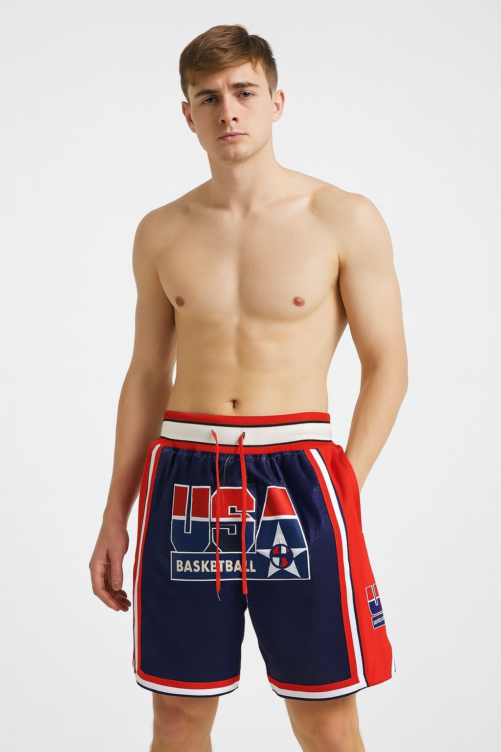 USA Dream Team Basketball Shorts Pants with Pockets