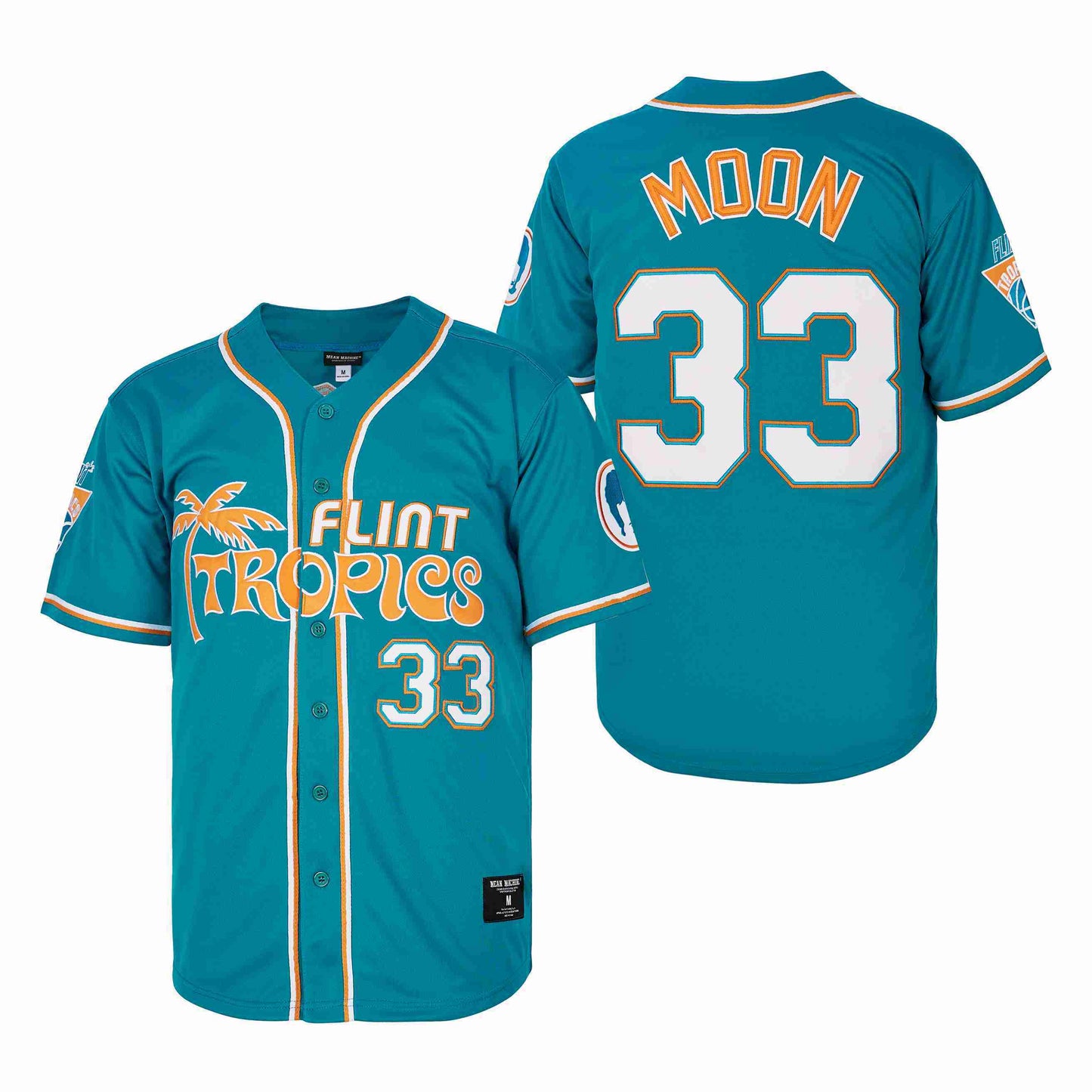 Men #33 Semi-Pro Flint Tropics Jackie Moon Movie Baseball Jersey Stitched