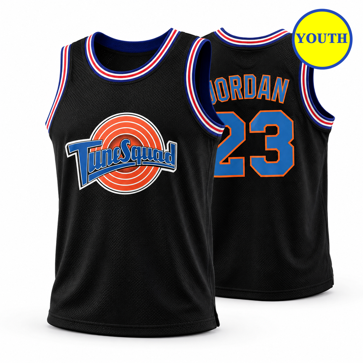 Kids Space Jam Black Basketball Jersey – Jordan, Lola, Bugs, Taz & Tweety
