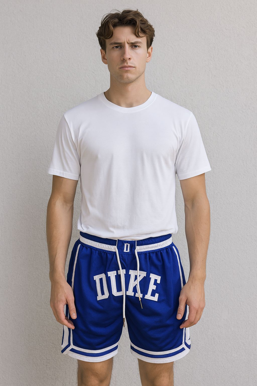 Classic Duke Shorts Sports Pants with Zip Pockets Blue Color