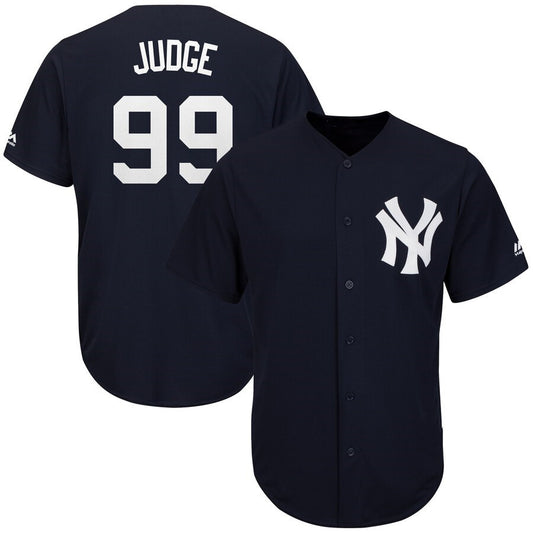 New York Judge 99 Dark Blue Retro Baseball Jersey Stitched 90s Clothing Shirt for Party