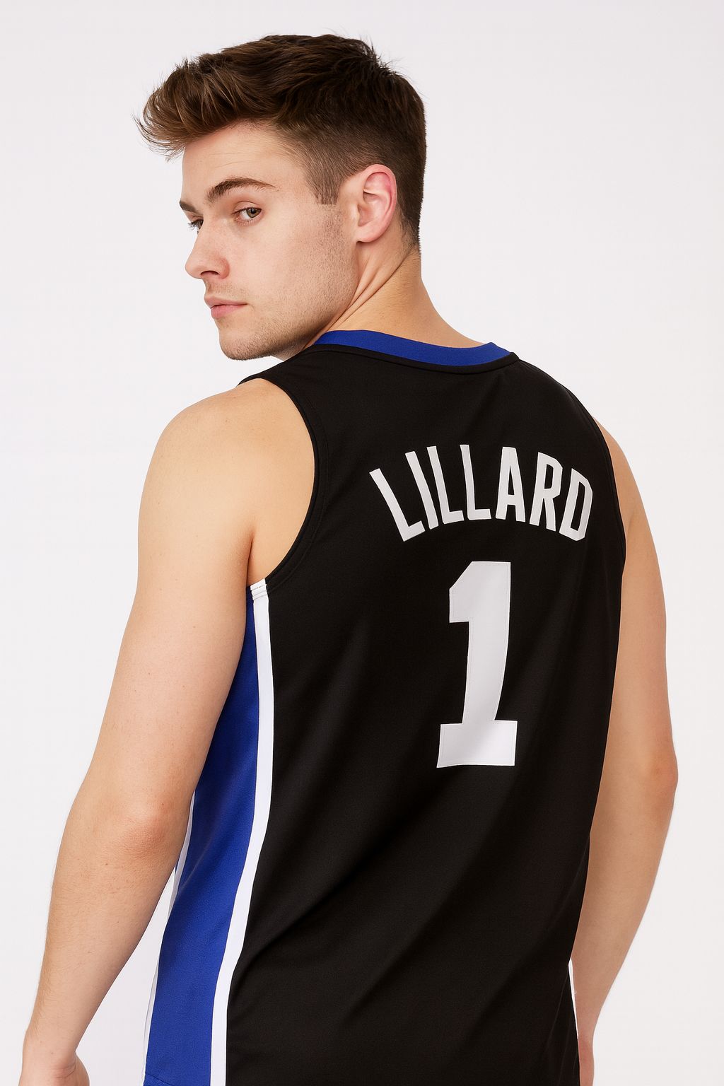 Damian Lillard 1 Weber State College Black Basketball Jersey