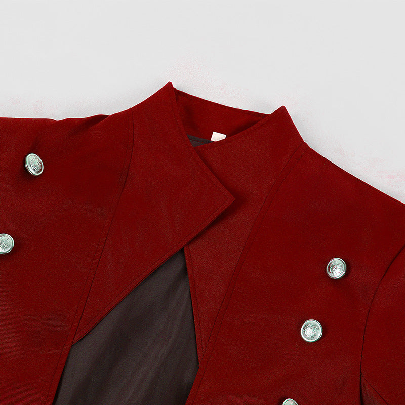 Mens' Steampunk Gothic Long Sleeve Jacket Vintage Medieval Victorian Trench Coat