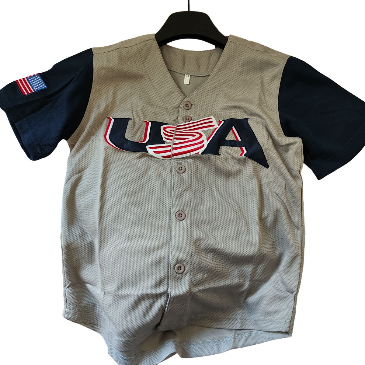 American Youth Baseball Jersey Short-sleeved Embroidered Hiphop Sports Top
