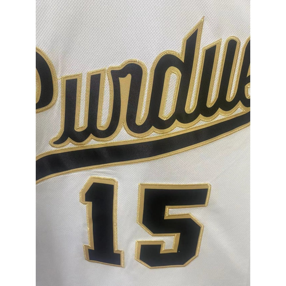 Zach Edey #15 Purdue Custom Retro Men Basketball Jersey Stitched  - White