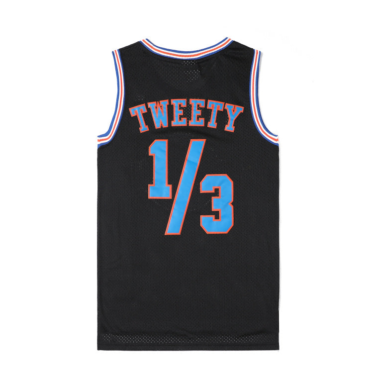 Kids Space Jam Black Basketball Jersey – Jordan, Lola, Bugs, Taz & Tweety