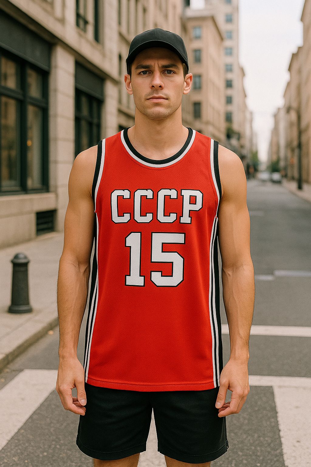 Retro Arvydas Sabonis #15 CCCP Team Russia Throwback Jersey