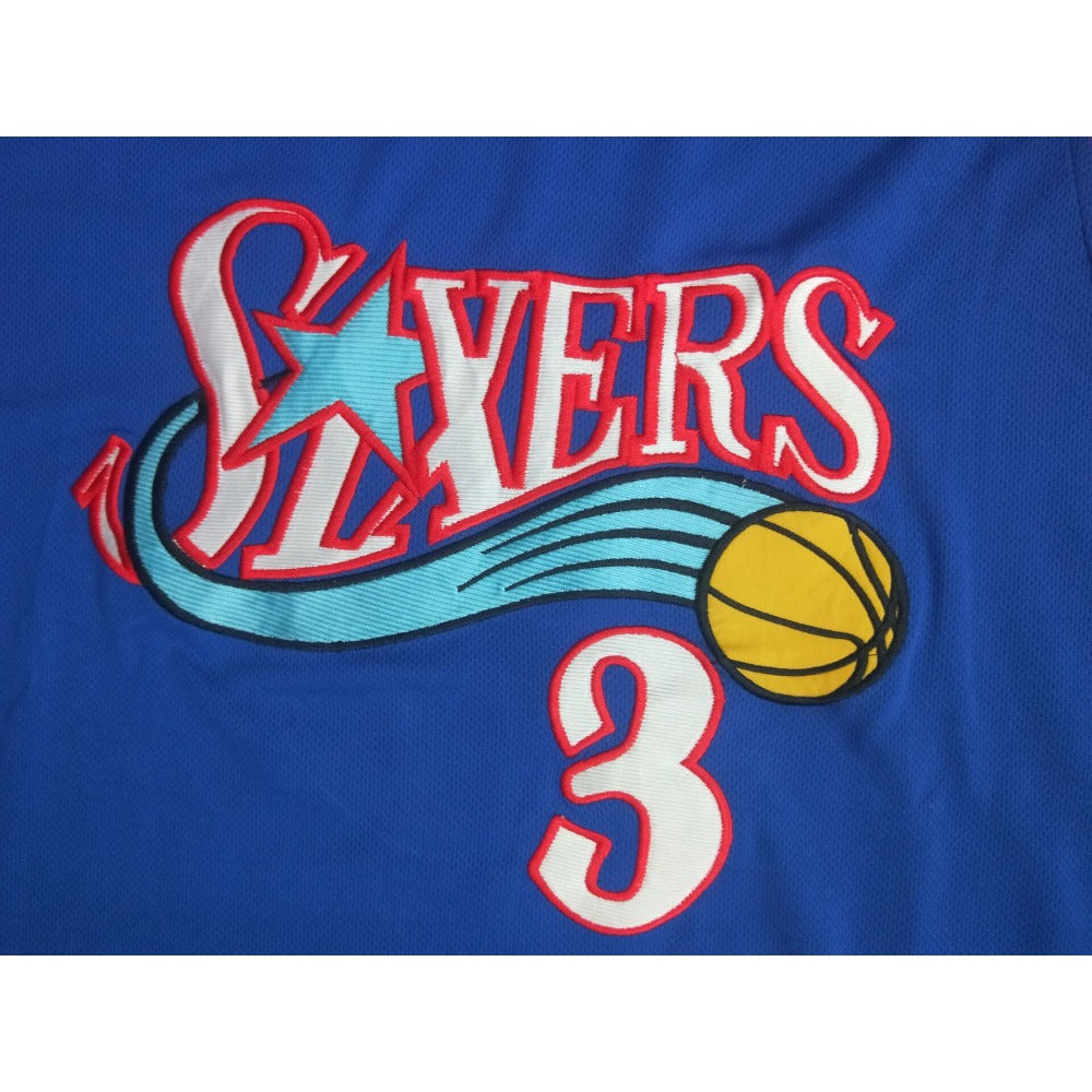 Iverson #3 Retro 76ers Breathable Basketball Jersey Pants Set Embroidery Youth Size- Adult Size