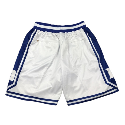 Classic College Shorts Sports Pants with Zip Pockets White Color