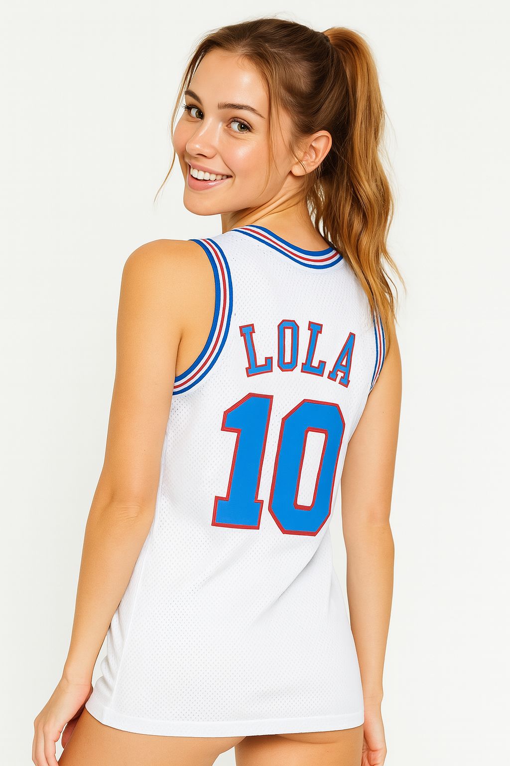Space Jam Movie Basketball Jersey Tune Squad # 10 LOLA BUNNY