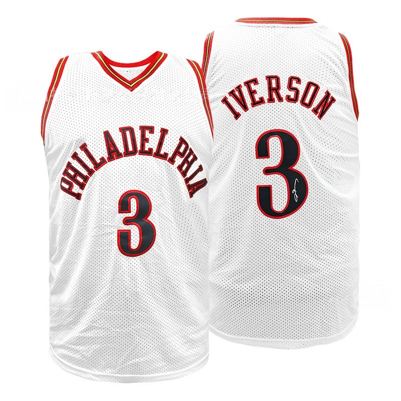 Allen Iverson #3 Philadelphia Retro Basketball Jersey – Black & White