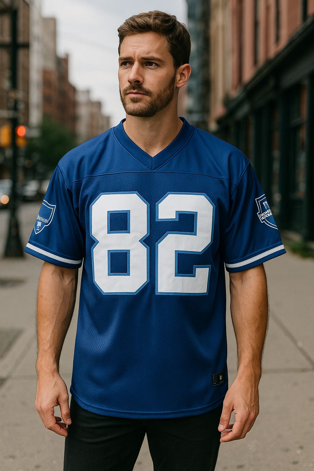 Tweeder #82 Varsity Blues West Canaan HS Football Jersey Stitched Mesh Shirt