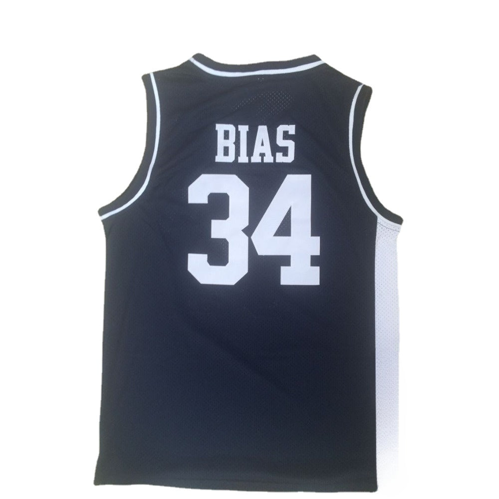 Len Bias #34 Vintage Wildcats High School  Basketball Jersey - Classic Retro Fan Gear Black