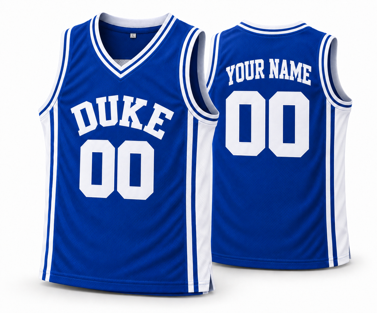 Custom Embroidered Retro Duke Basketball Jersey – Name & Number